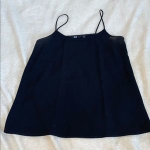 Uniqlo black spaghetti strap swing tank top | Sz S